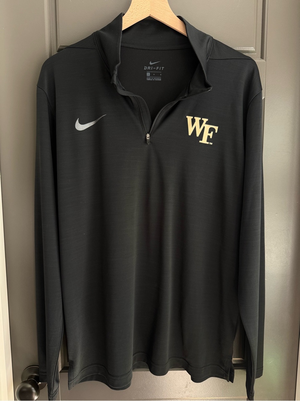 Nike Dri-FIT Wale Forest Black Quarter-Zip Pullover